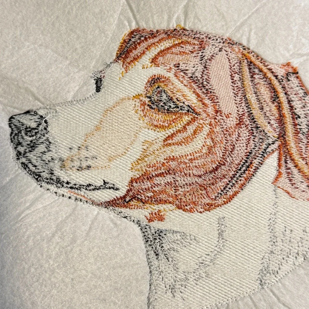 Vintage Jack Russell Terrier Dog Breed Head Sew On Handmade Embroidery